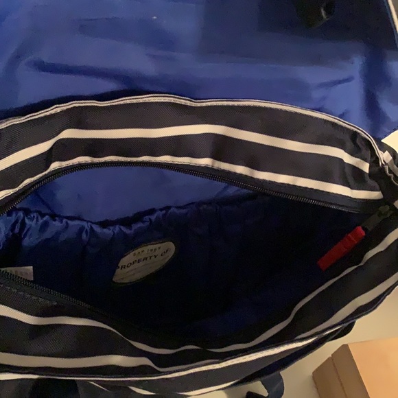 Boys shoulder/ backpack navy and white stripes - Picture 6 of 6